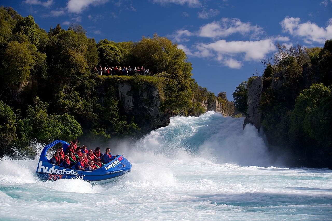 Hukafalls Jet Boat Ride in Taupo