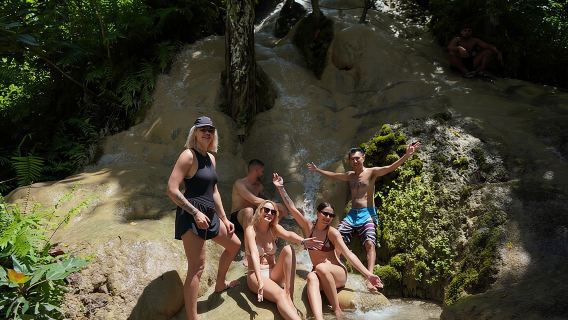 Bua Tong Waterfall Adventure& Huge Cave included Thai Buffet Tour