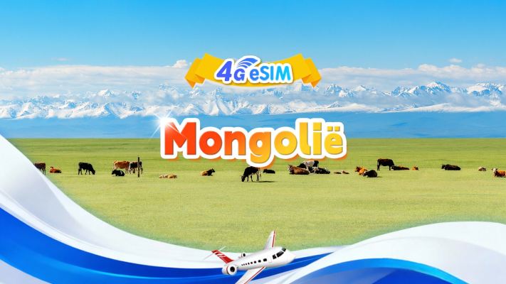 Mongolië 4G eSIM|Totaalpakket|Totaal volume 1GB-30GB|3-30 dagen|24-uurssysteem|QR-code