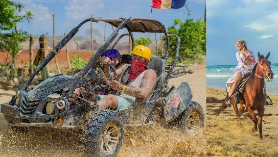 Avventura in buggy a Punta Cana + giro a cavallo e prelievo gratuito