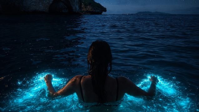 Tur perahu lokal bioluminesensi & matahari terbenam ke Sanctuary Los Arcos