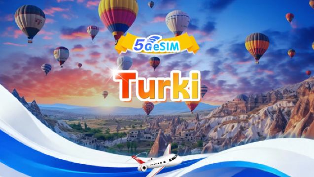 eSIM 5G Turki | Pakej Harian/Jumlah | 500MB/hari - jumlah 30GB | 1-30 hari | Format 24 jam | QR Code