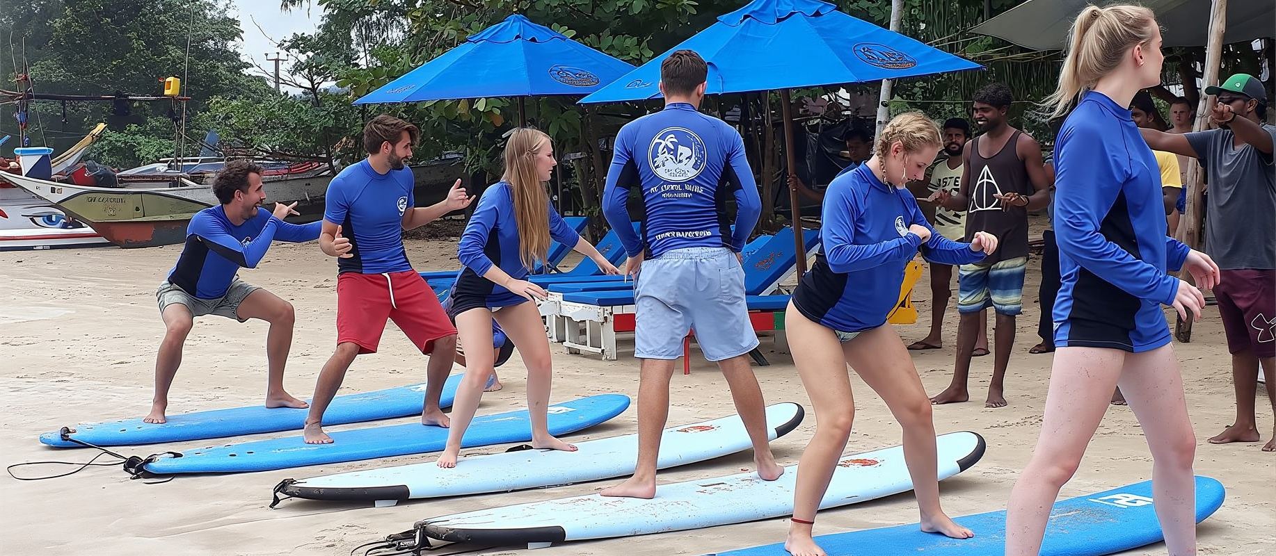 ทัวร์ 1 วันที่กาลเล่ ศรีลังกา คอร์สเรียนโต้คลื่นที่ชายหาด 13046