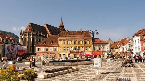 Dracula's Castle, Peles Castle and old town Brasov from Bucharest
