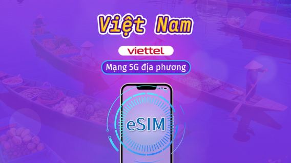 Vietnam Viettel eSIM | Hỗ trợ mạng 5G & TikTok & ChatGPT | Vé ngày | 3-30 ngày | Thanh toán theo ngày lịch | Mã QR