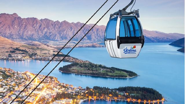 Excursión a la Isla Sur de Nueva Zelanda - Entrada para el teleférico Skyline de Queenstown, ida y vuelta, patineta Luge + almuerzo/cena en la cima con asiento junto a la ventana