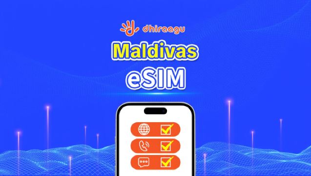 eSIM Dhiraagu 5G nas Maldivas | Pacote de dados | Chamadas + número local | Opções de 10 a 30 dias | Cobrança por dia natural | Código QR