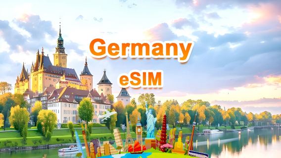 eSIM 5G Germania | Pacchetto giornaliero/Pacchetto totale | 1 GB/giorno - totale 30 GB | 1-30 giorni | Sistema attivo 24 ore su 24 | QR code