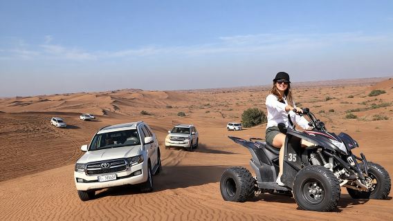 Desert Safari with Quad Bike, BBQ at Premium Camp & Camel Ride