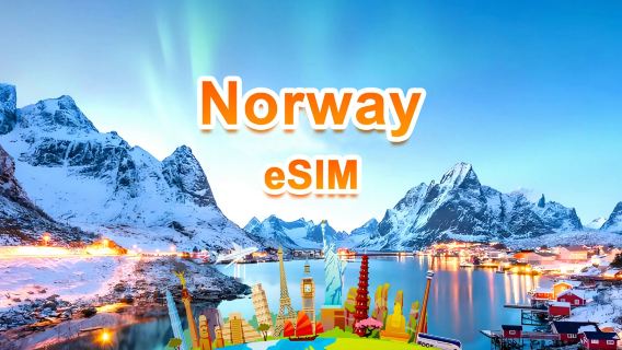 eSIM 5G de Noruega | Paquete completo | Total 1-30 GB | Duración 3-30 días | Sistema 24 horas | QR code