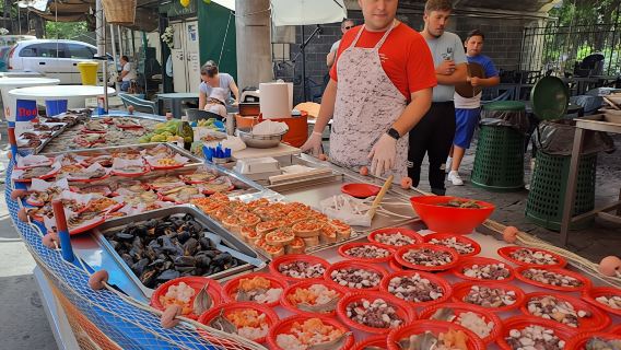 3-hour guided walking street food tour in Catania