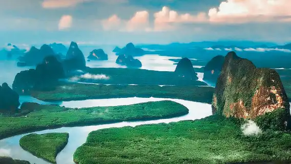 普吉島攀牙灣國家公園大船/遊艇出海一日遊 007島皮艇探險