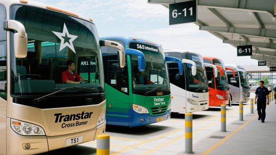 Bus aller-retour Singapour—Johor Bahru : Réservation de billets et assistance à l'embarquement