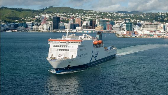 Feri Selat Cook New Zealand Wellington-Picton/Picton-Wellington Feri pelancongan selat interislander antara pulau utara dan selatan New Zealand 3.5 jam/kereta+penumpang
