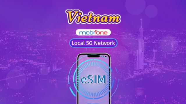 Vietnam Mobifone eSIM | Supports 5G Network & TikTok & ChatGPT | Daily Plan | 3–7 Days | Calendar-Day Billing | QR Code