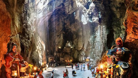 จากฮอยอันหรือดานัง: พระใหญ่ - ภูเขาหินอ่อน - เรือตะกร้ามะพร้าว - เมืองฮอยอัน