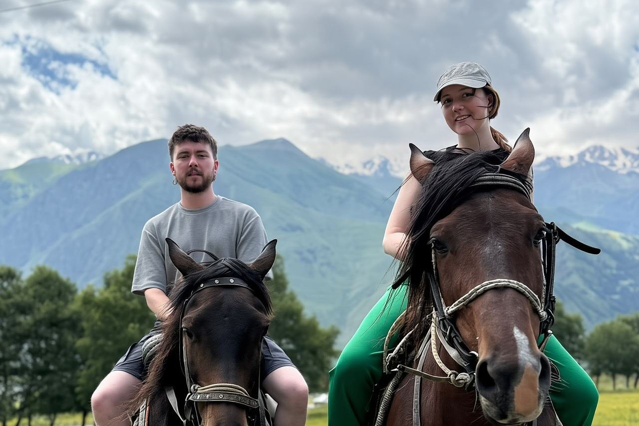 Horse riding tour in Kazbegi
