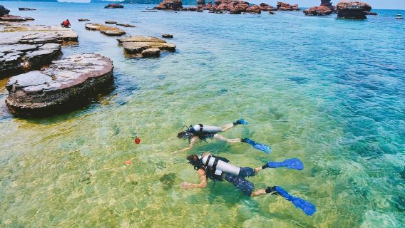 Tour di un giorno a Phu Quoc Island in Vietnam con pesca in mare e snorkeling (crociera in barca grande a 2 isole + pranzo + attrezzatura)