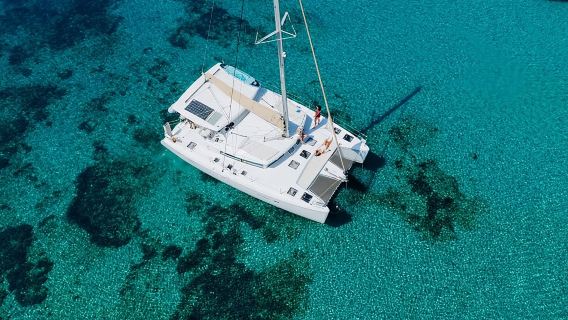 Sail the Athenian Coastline on a Catamaran with Meal & Wine