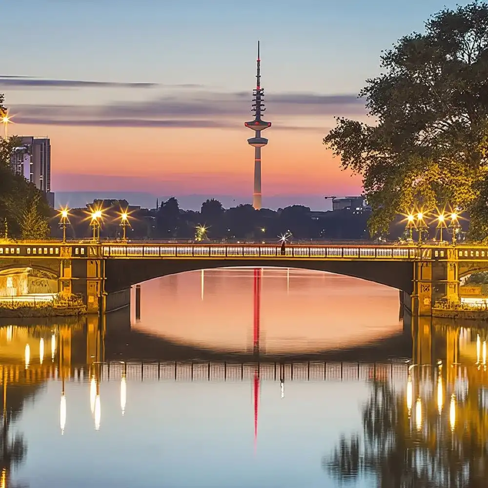 Alster Lakes + Hamburg City Hall + Hamburger Kunsthalle + Neuer