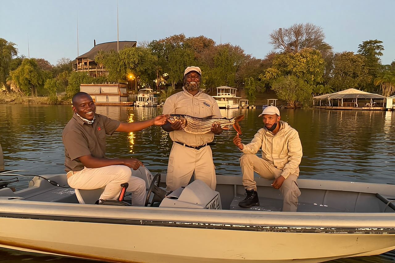 Victoriafälle: Tigerfischsafari am Chobe-Fluss mit Mittagessen