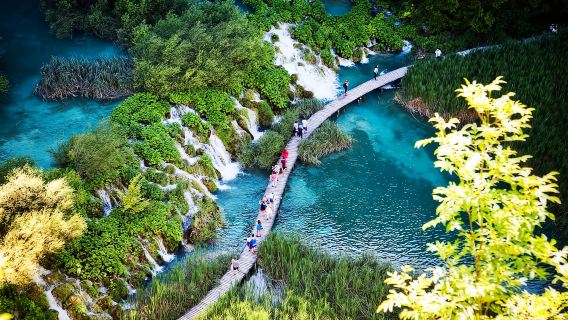 Da Spalato/Trogir: tour guidato di gruppo ai laghi di Plitvice
