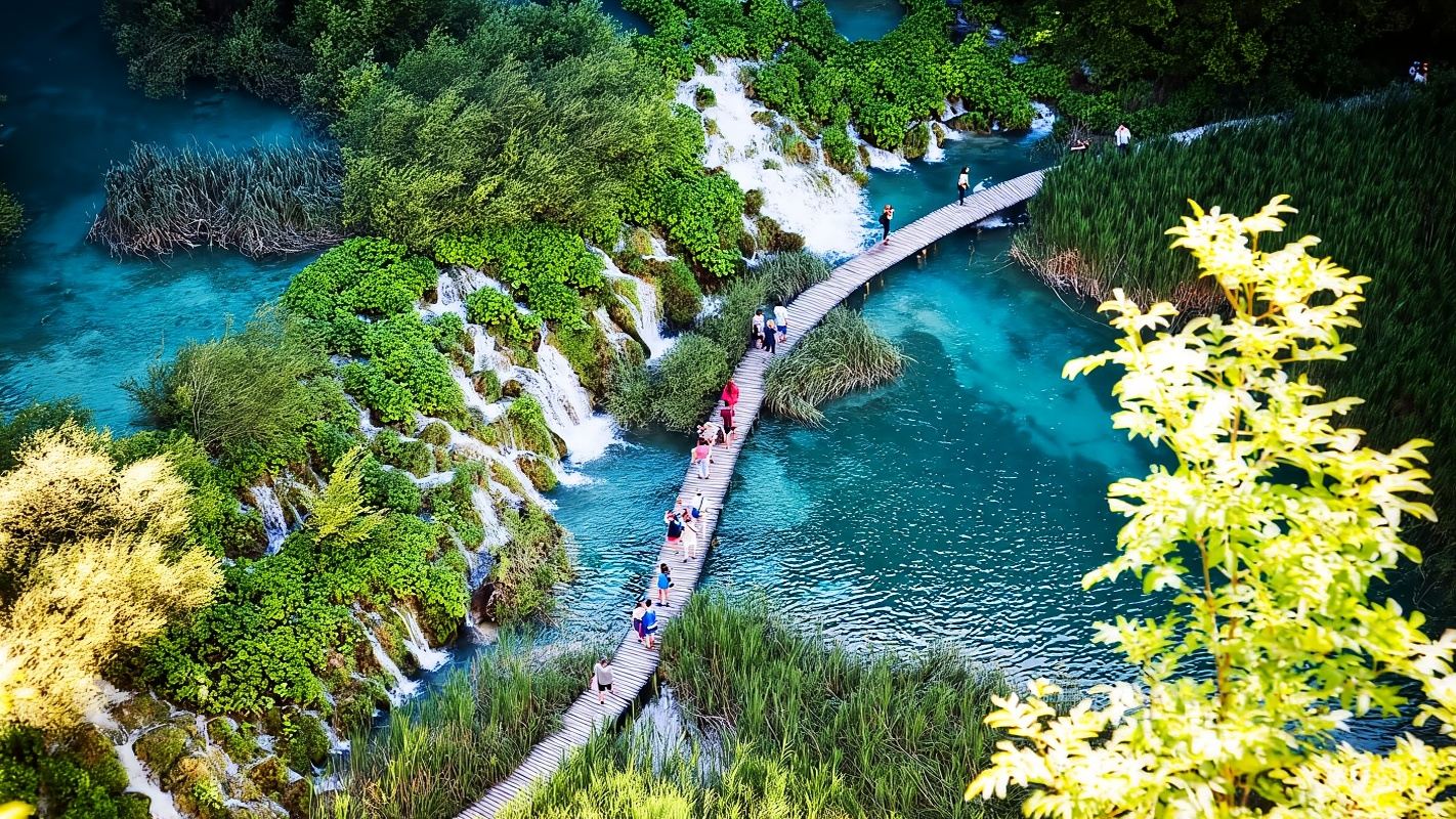 Da Spalato/Trogir: tour guidato di gruppo ai laghi di Plitvice