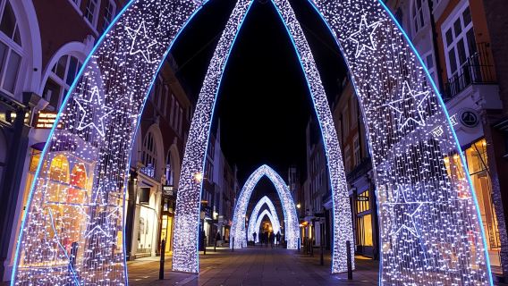 Fahrradtour durch London mit Weihnachtsbeleuchtung