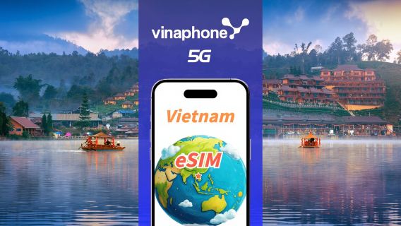 ベトナムネイティブeSIM | Vinaphone | 1~30日間デイリー/データパッケージ | 即時利用可能 | QRコード