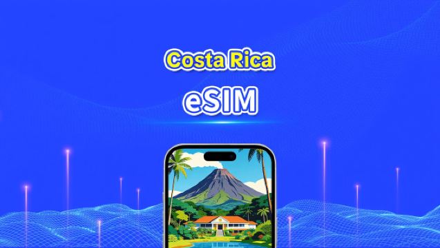 eSIM da Costa Rica | 4G | Pacote diário/de dados | Dados de alta velocidade | 24 horas | 1-30 dias | Código QR