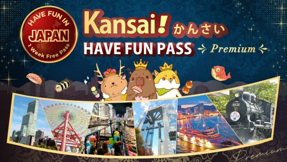 [Limited Time 20% Off! Optional USJ/JRPASS] Deluxe Have Fun in Kansai Pass 1 Week Free Pass