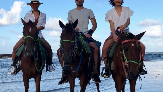 Sunset beach horsebackriding Punta Cana
