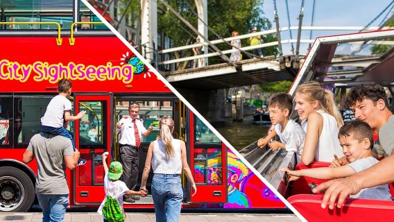City Sightseeing Amsterdam: Hop-on Hop-off Bus + Boat Tour