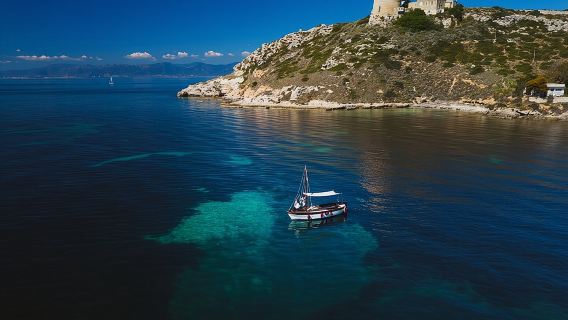 Cagliari : Boat Tour, Snorkeling, Aperitif, and various swim stops