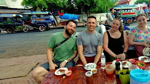 Featured tour with 5 reviews: Luang Prabang Foodie Walking Tour and Monk Blessing