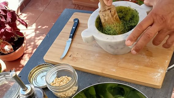 Homemade Pasta and Pesto Local Chef Class with Wine