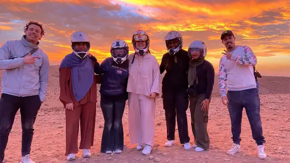 From Marrakech: Agafay Desert Quad Biking at Sunset & Dinner Show