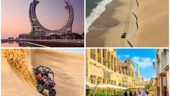 City Tour & Desert Safari with Camel Ride and Sand-boarding