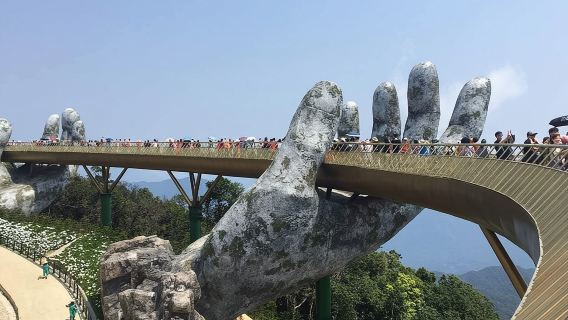 Shore Excursion from CHAN MAY or TIEN SA port to GOLDEN BRIDGE, Marble Mountain