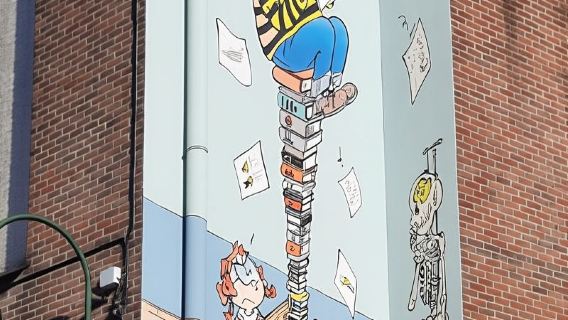 Recorrido a pie por Bruselas: tira cómica