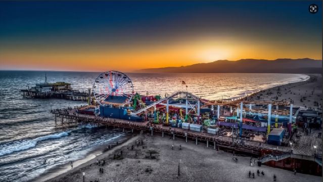 美國洛杉磯+比佛利山莊+格里菲斯天文台+聖塔莫尼卡海灘一日遊