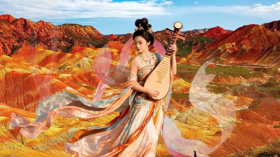 張掖七彩丹霞旅遊景區半日遊【可選8人頭等獨立座椅／純玩／上門接送】