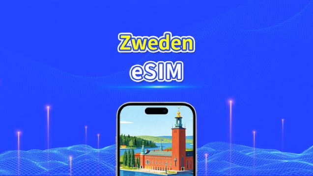 Zweedse eSIM | 5G/4G | Snelle data | 24-uurs service | 1-30 dagen beschikbaar | QR-code