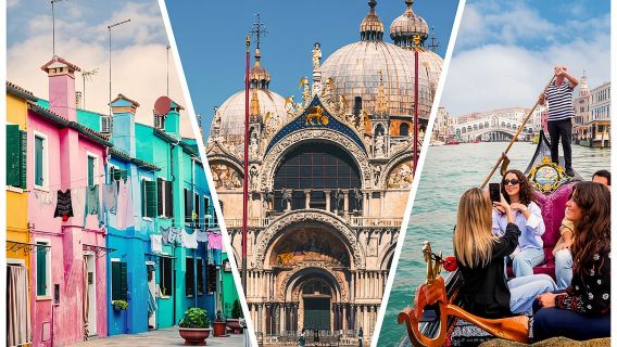 St Mark's, Doge's Palace, with Murano and Burano & Gondola Ride