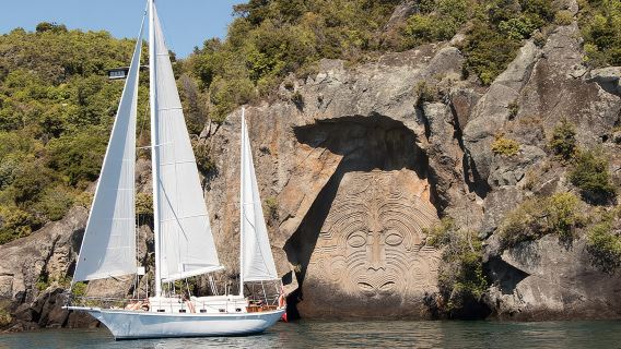 Maori Rock Carvings Eco Sailing Taupo