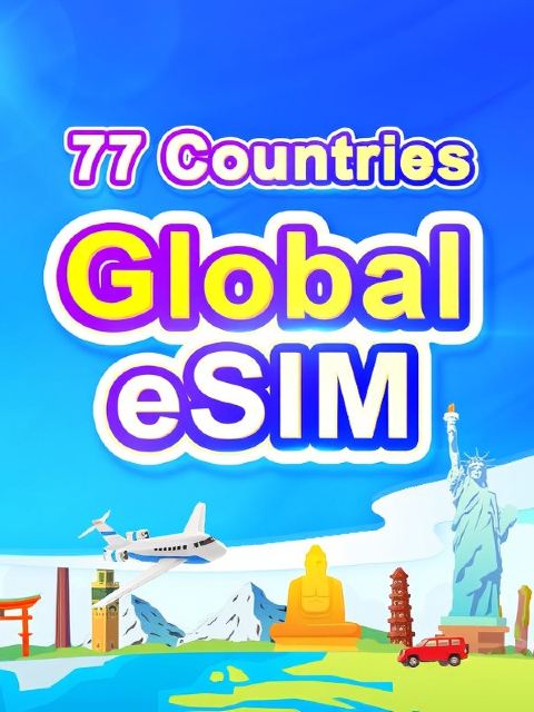 全球77國 4G/5G eSIM | 可用ChatGPT | 日費計劃 / 總量數據 | 24小時計費 | QR code