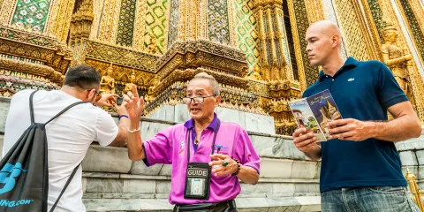 【金牌講解】泰國曼谷丹嫩沙多水上集市+美功鐵道市場+大皇宮一日遊