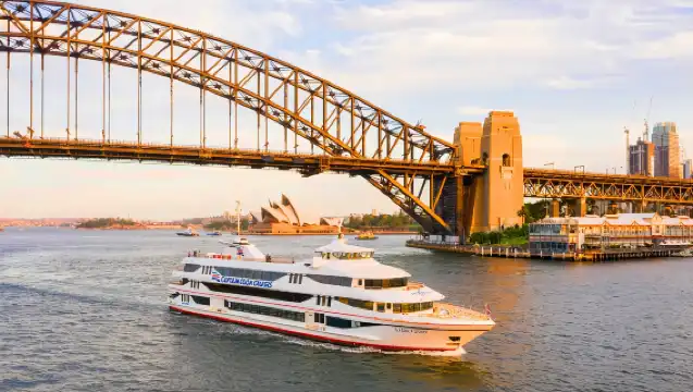 悉尼情人港達令港遊船日遊【可選午餐茶飲/升級靠窗/CaptainCook庫克船長號Clearview玻璃頂Magisitic遊船】