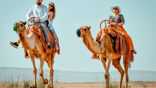 Dubai: Ochtendwoestijnsafari met bezoek aan kamelenboerderij en verfrissing