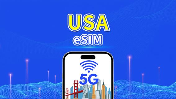 USA eSIM | 5G/4G | Tägliches/Gesamt-Datenpaket | 1–30 Tage | 24-Stunden-Abrechnung | QR-Code
